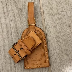 Auth Louis Vuitton Name luggage tag.  Selling as shown in pictures.